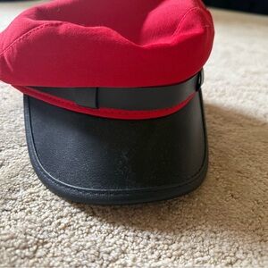 Red and Black Cap